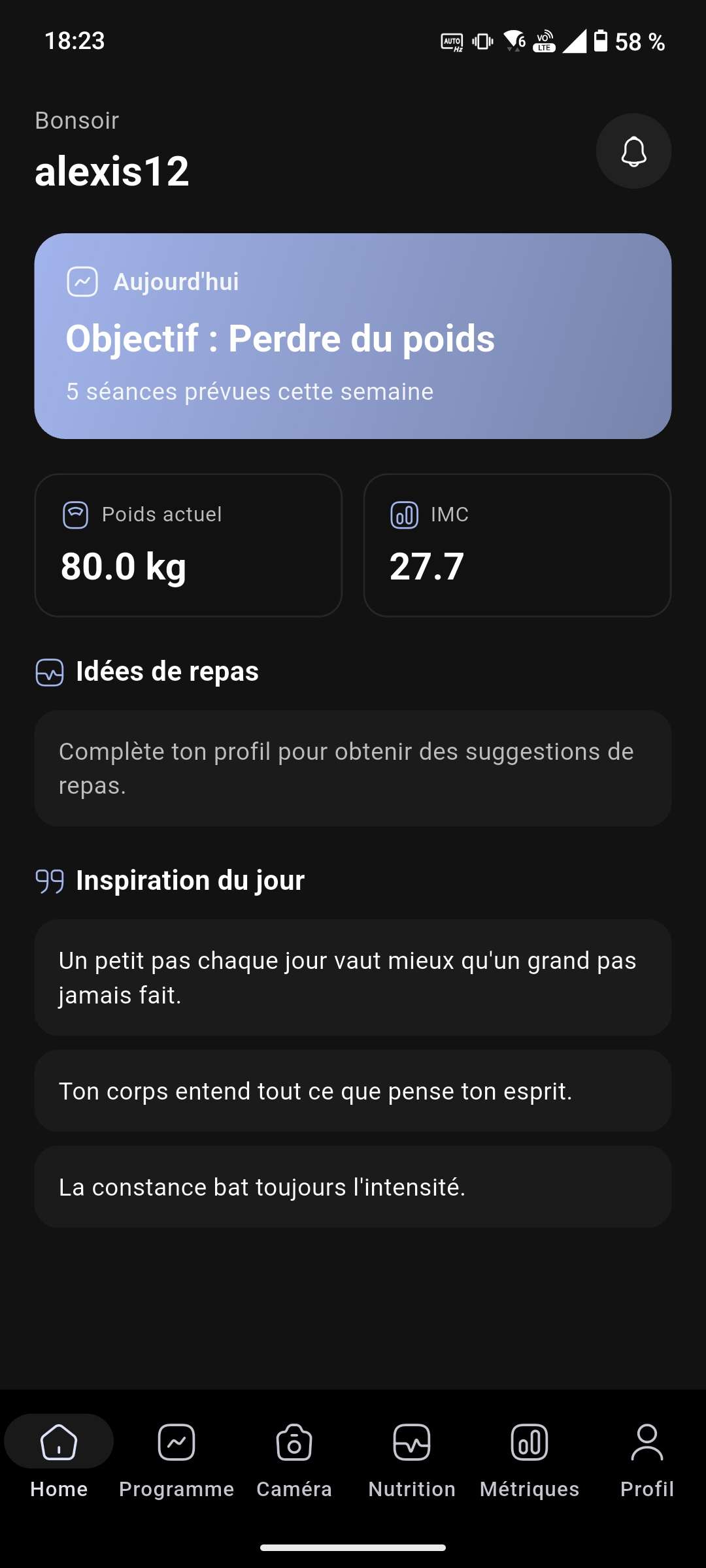 Mindiff | Application fitness